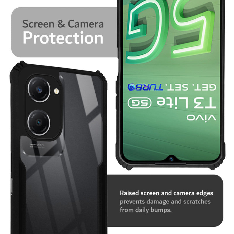 Premium Acrylic Transparent Back Cover for Vivo T3 Lite 5G