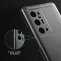 Close-up view of transparent case showing precise button cutouts and responsive side button coverage for Vivo X70 Pro Plus 5G