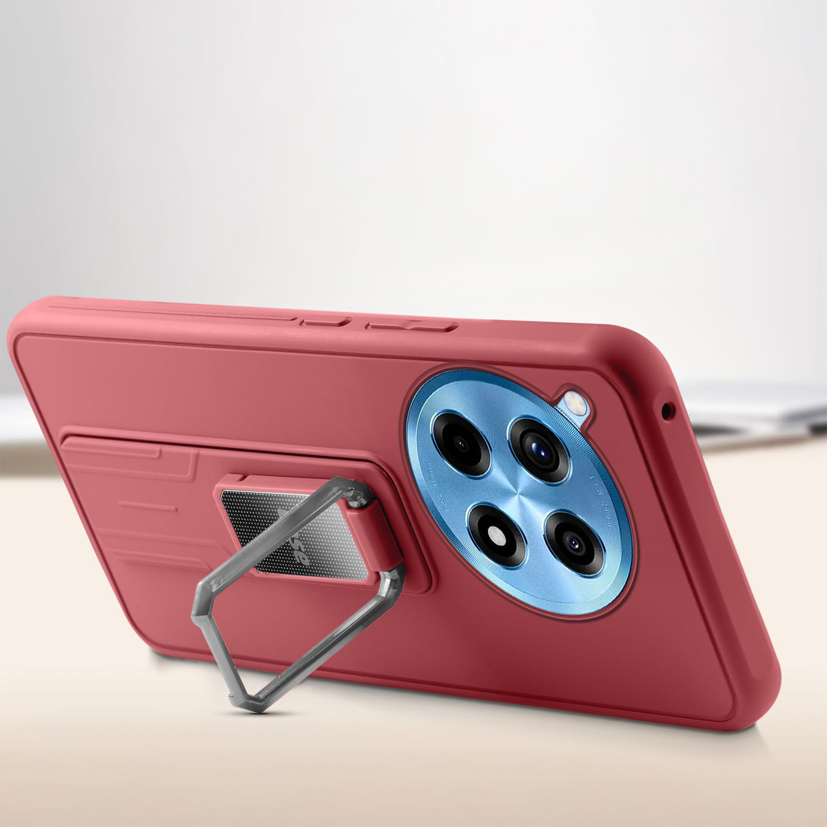 Silicone Case with Kickstand For OnePlus 12R 5G