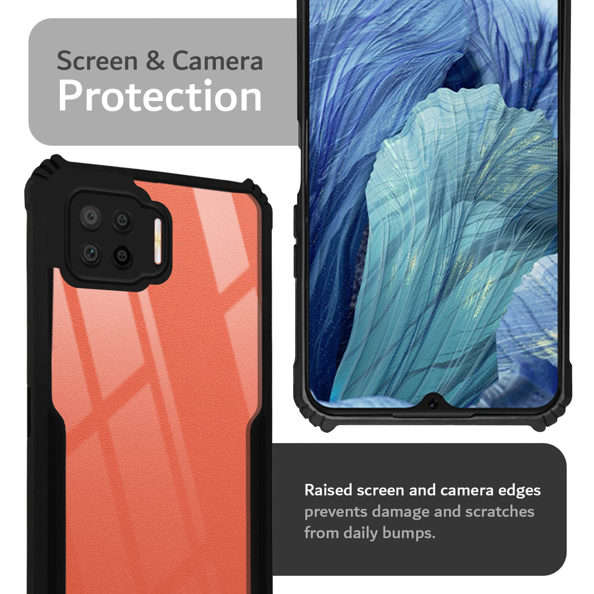 Premium Acrylic Transparent Back Cover for Oppo F17 Pro