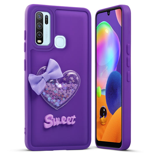 Bow Heart Cute Phone Back Cover for Vivo Y50