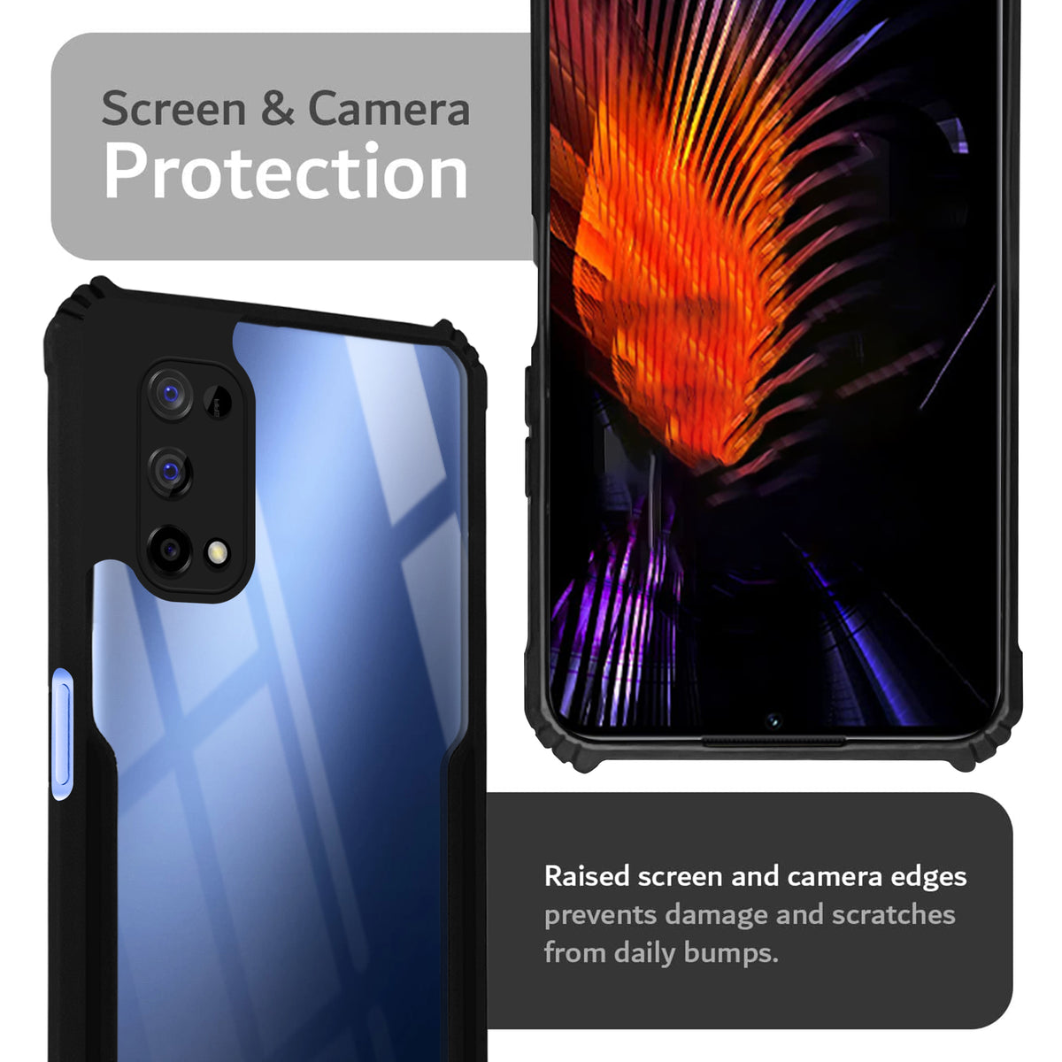Premium Acrylic Transparent Back Cover for Realme Narzo 30 Pro