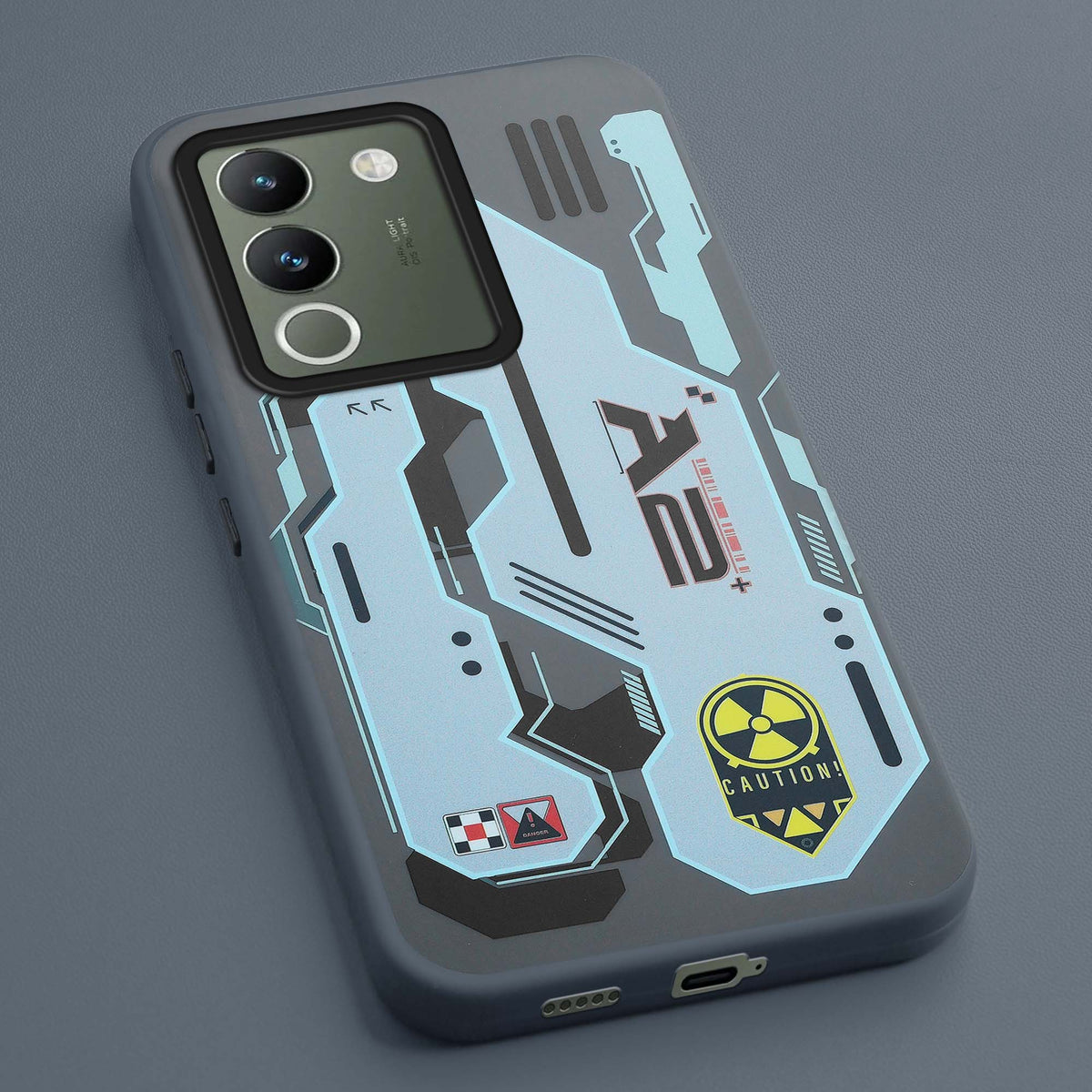 Mechanical Circuit Print Hard Back Cover For Vivo Y200 5G