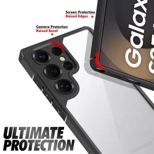 Silicone Border Transparent Back Cover for Samsung S25 Ultra 5G