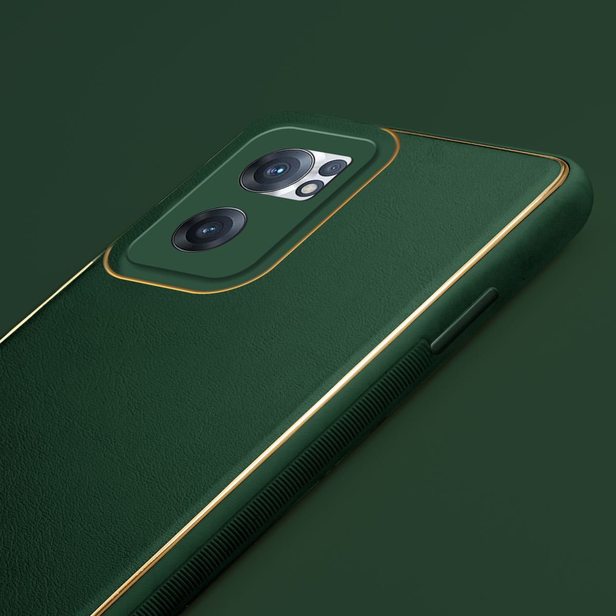 Electroplated Frame Leather Back Cover for OnePlus Nord CE 2 5G