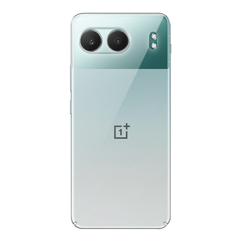 Back view of OnePlus Nord 4 5G showing camera module and clean rear design with protective case
