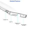 Side profile of clear hard back case highlighting lanyard hole, hard TPU edges, precise port cut-outs and non-yellowing back panel for Samsung M47 5G