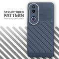 Textured soft silicone back cover for Vivo V50e 5G, Grey finish with comfortable anti-slip grip