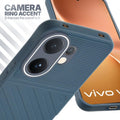 Vivo V60 5G Grey silicone case with raised camera ring for extra lens protection and stylish look