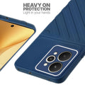 Silicone case for Realme 15 5G with raised edges for screen and camera protection in blue