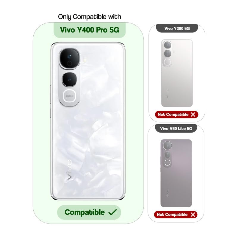 Compatibility comparison image showing Vivo Y400 Pro 5G supported, while other models are not compatible.