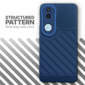 Textured soft silicone back cover for iQOO Z10R 5G, blue finish with comfortable anti-slip grip