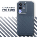 Textured soft silicone back cover for iQOO Z10x 5G, Grey finish with comfortable anti-slip grip