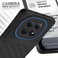 Redmi Note 15 5G Black silicone case with raised camera ring for extra lens protection and stylish look