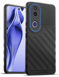 Lightweight and flexible silicone case for Vivo V50e 5G with raised camera protection – Black color