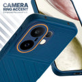 Vivo X200 FE 5G blue silicone case with raised camera ring for extra lens protection and stylish look