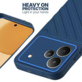 Silicone case for Realme P4 5G with raised edges for screen and camera protection in blue