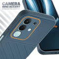 Vivo T4x 5G Grey silicone case with raised camera ring for extra lens protection and stylish look