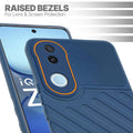 Slim blue silicone back cover for iQOO Z10R 5G with strong drop protection and soft feel