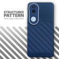 Textured soft silicone back cover for iQOO Z10R 5G, blue finish with comfortable anti-slip grip