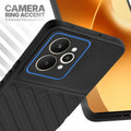 Realme 15 5G Black silicone case with raised camera ring for extra lens protection and stylish look