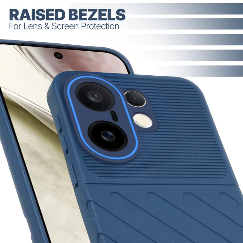 Slim blue silicone back cover for Vivo X200 FE 5G with strong drop protection and soft feel