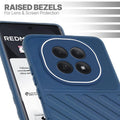 Slim blue silicone back cover for Redmi Note 15 5G with strong drop protection and soft feel