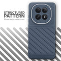 Textured soft silicone back cover for Redmi Note 15 5G, Grey finish with comfortable anti-slip grip