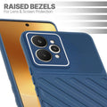 Slim blue silicone back cover for Realme 15 5G with strong drop protection and soft feel