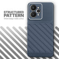 Textured soft silicone back cover for Realme 15 5G, Grey finish with comfortable anti-slip grip
