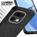 Realme 16 Pro 5G Black silicone case with raised camera ring for extra lens protection and stylish look