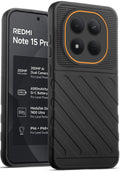 Lightweight and flexible silicone case for Redmi Note 15 Pro 5G with raised camera protection – Black color