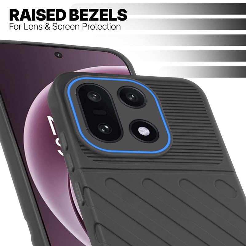 Slim Black silicone back cover for OnePlus 15 5G with strong drop protection and soft feel