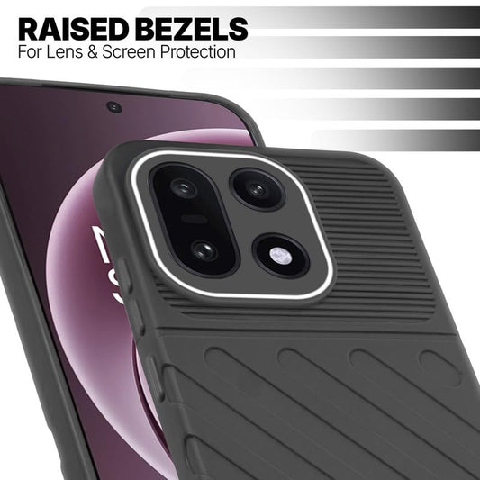 Slim Black silicone back cover for OnePlus 15 5G with strong drop protection and soft feel