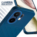 Vivo X200 FE 5G blue silicone case with raised camera ring for extra lens protection and stylish look