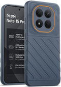 Lightweight and flexible silicone case for Redmi Note 15 Pro 5G with raised camera protection – Grey color