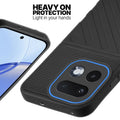 Silicone case for Realme 16 Pro 5G with raised edges for screen and camera protection in Black