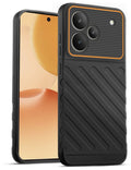 Lightweight and flexible silicone case for Realme P4 5G with raised camera protection – Black color
