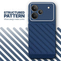 Textured soft silicone back cover for Realme P4 5G, blue finish with comfortable anti-slip grip