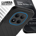 Redmi Note 15 Pro 5G Black silicone case with raised camera ring for extra lens protection and stylish look