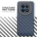 Textured soft silicone back cover for Redmi Note 15 5G, Grey finish with comfortable anti-slip grip