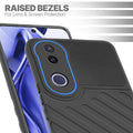 Slim Black silicone back cover for Vivo V50e 5G with strong drop protection and soft feel