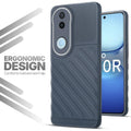 Soft silicone back cover for iQOO Z10R 5G in Grey with anti-slip grip and textured design