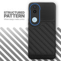 Textured soft silicone back cover for iQOO Z10R 5G, Black finish with comfortable anti-slip grip