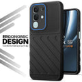 Soft silicone back cover for Vivo T4x 5G in Black with anti-slip grip and textured design