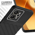 Realme 15 5G Black silicone case with raised camera ring for extra lens protection and stylish look