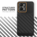 Textured soft silicone back cover for Realme 15 5G, Black finish with comfortable anti-slip grip