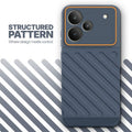 Textured soft silicone back cover for Realme P4 5G, Grey finish with comfortable anti-slip grip