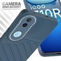 iQOO Z10R 5G Grey silicone case with raised camera ring for extra lens protection and stylish look