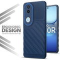 Soft silicone back cover for iQOO Z10R 5G in blue with anti-slip grip and textured design